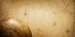 © Tryfonov - Ancient globe on the old map background. Retro style. Science, education, travel, vintage background. History and geography team.