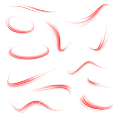 Wall Mural - curved red energy flow, symbolizing elegance and dynamic acceleration