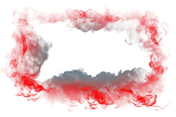 Wall Mural - png red frame backgrounds smoke cloud.