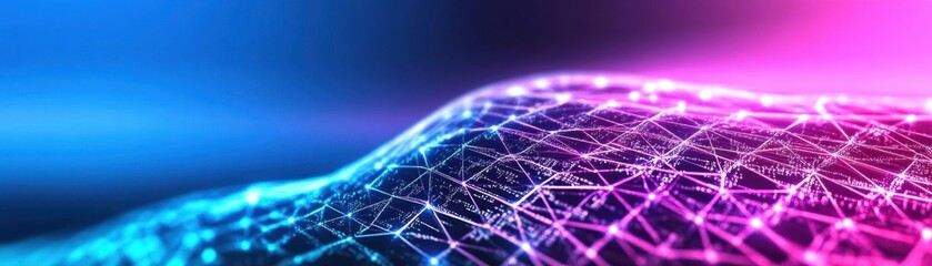 Aufkleber - Technology Digital Data Abstract Background, Data Analysis and Access to Digital Data, Digital Cyberspace with Particles and Digital Data Network Connections, 3D Rendering