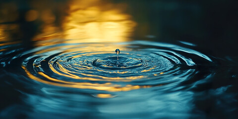 Wall Mural - ``Abstract Patterns in Water Ripples with Soft Light Reflections``