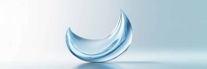 Aufkleber - Minimalist milk drop logo design featuring soft blue and white tones with smooth curves for modern dairy branding