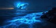 © Svitlana - Bioluminescent plankton glowing in the ocean, surreal magical blue