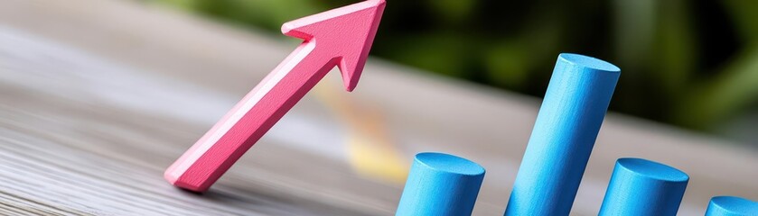 Poster - A financial graph with a upward arrow showing growth