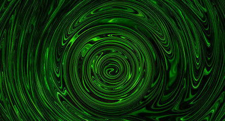 Aufkleber - A swirling green abstract vortex pattern. Circular motion and depth created by vibrant green lines. Hypnotic and dynamic design.