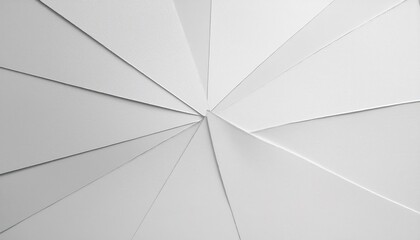 Poster - abstract composition of overlapping white textured paper sheets with sharp geometric lines, perfect for minimalistic design background