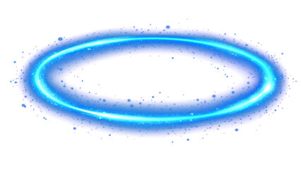 Wall Mural - png glowing blue ring effect light space futuristic.