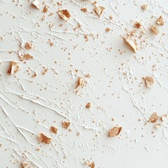 Wall Mural - an aesthetic arrangement of textured white surface with delicate golden flakes and fine particles, c