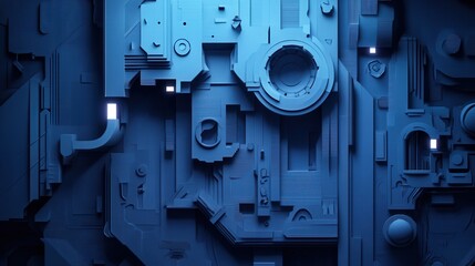 Poster - Modern paper art background showcases abstract layers transforming into pixelated shapes reflecting digital democracy evolution Generative AI