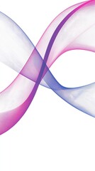 Wall Mural - Abstract pink blue waves flow infinity design background