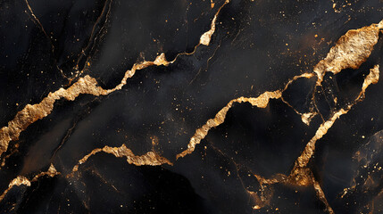 Poster - Luxurious Marble Texture with Golden Veins and Abstract Design  Elegant Sophisticated Graphic Background for Branding Packaging or Web Design