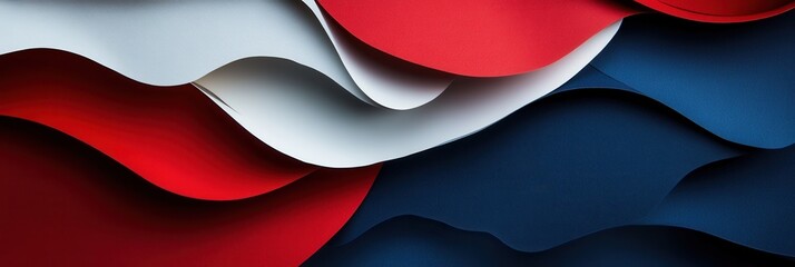 Fototapete - Energetic paper art background featuring abstract shapes symbolizing social movements and change with bold colors Generative AI