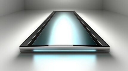 Wall Mural - minimal concept background of modern smartphone, floating horizontally with its ultra-slim design vi