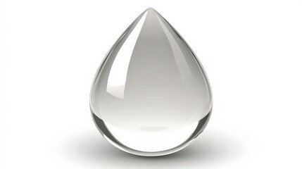 Wall Mural - minimal concept background of transparent water drop, suspended in mid-air, refracting soft ambient 