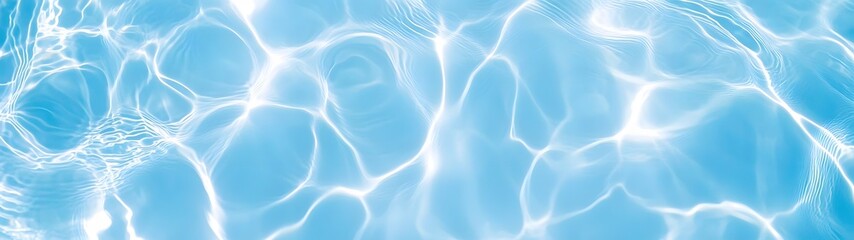 Poster - Stunning tranquil turquoise water surface with captivating ripple patterns and shimmering reflections creating a serene and peaceful background for a variety of uses