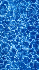 Poster - Tranquil blue water waves and rippling reflections creating an abstract natural background  Calming serene watery surface with gentle movement and transparency