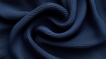 twisted blue striped fabric