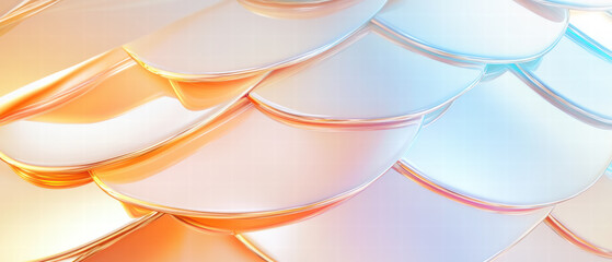 Abstract Geometric Shapes in Soft Pastel Colors