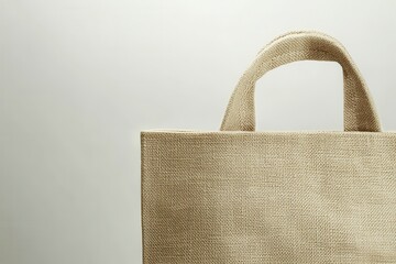 Poster - Natural fabric tote bag displayed against a neutral background highlighting its texture and design