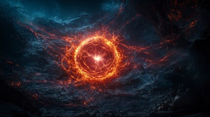 Poster - Celestial sages unite their powers to form a cosmic force unknown realm digital art mysterious atmosphere dramatic view