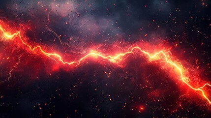 Poster - Dynamic display of chaos with sharp red and black splashes creating an energetic abstract background of anger Generative AI