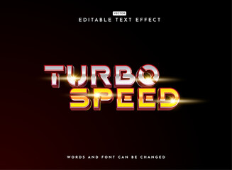 Wall Mural - modern glossy tech automotive silver gold turbo speed 3d text effect