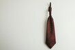 © MrHamster - A patterned necktie hanging on a wall mounted decorative hook