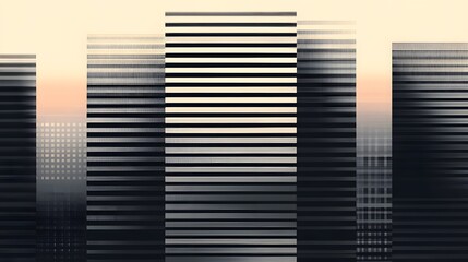 Layered Architectural Study of Modern Abstract Skyscraper Design