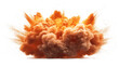 © Saim Art - Large orange explosion with smoke and debris isolated on transparent background, PNG
