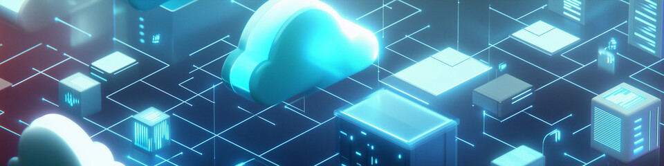 Cloud computing digital information and cyberspace background