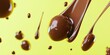 © Антон Федченко - Floating chocolate drips and smooth curves on a neon yellow backdrop
