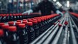 © ShakkBbo9495 - Automated bottling plant processes a multitude of filled beverage containers