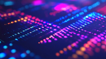 Detailed DNA microarray slide close-up view