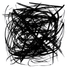 Wall Mural - png a approximately equal scribble drawing abstract black.