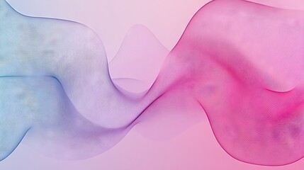 Wall Mural - Abstract pink blue waves, flowing design