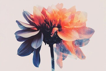 Leinwandbilder - Elegant floral background with delicate flowers, perfect for romantic, nature-inspired, or decorative designs.

