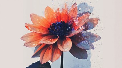 Leinwandbilder - Elegant floral background with delicate flowers, perfect for romantic, nature-inspired, or decorative designs.

