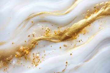 Aufkleber - Elegant golden accents blend seamlessly with luxurious white marble, creating a stunning visual of premium minimalism and sophistication