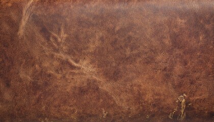 Aufkleber - distressed brown leather texture with natural grain and patina, ideal for background, vintage designs, upholstery, and crafts


