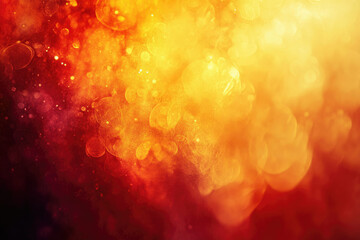 Poster - Abstract fiery background with swirling orange and red hues, bokeh effect.