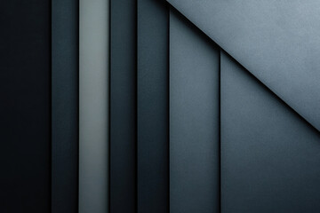 Wall Mural - abstract image of dark grey and black vertical stripes intersecting with a diagonal line.