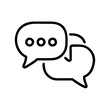 © Natalia - Work chat icon with speech bubbles, communication concept