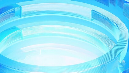 Leinwandbilder - futuristic blue circular glass architecture with glowing transparency, abstract technology background for digital design

