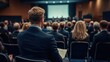 © Pinit - Rear Perspective of Audience in a Conference Hall