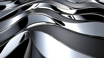 Wall Mural - abstract black and white wavy pattern with fluid lines creating a stylish and modern design against 