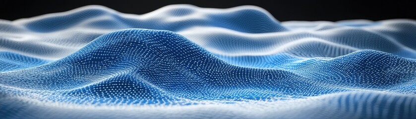 Wall Mural - Blue and white abstract mountains background. Digital illustration