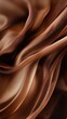 © Evon J - Luxurious flowing brown silk fabric with elegant ripples