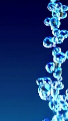 Poster - bubbles rise gracefully against a deep blue backdrop, creating a soothing and lively atmosphere. ide