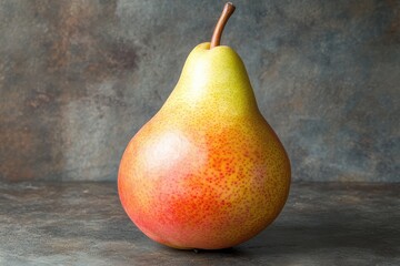 Aufkleber - Vibrant pear displayed against a textured background showcasing its natural colors and shape