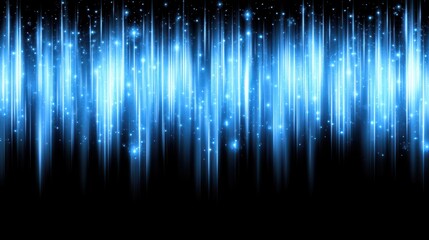 Wall Mural - blue luminescence: captivating abstract of radiant blue light streaks and shimmering particles again